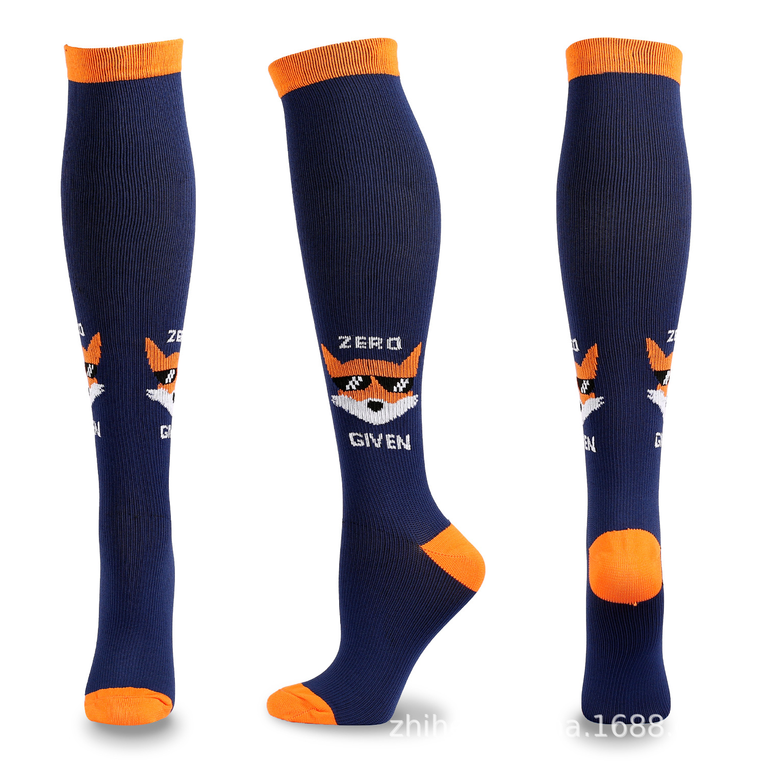 20-30 mmHg Animal Rainbow Sports Comopression Socks Knee High Men